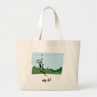 "Zip het!" Grote Tote Bag