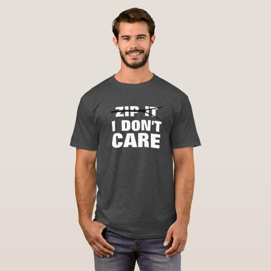 ZIP IT-Mannen Basic Dark T-Shirt (Voorkant volledig)