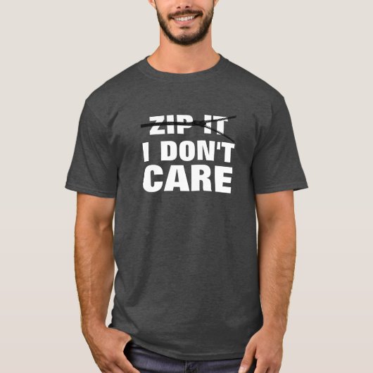 ZIP IT-Mannen Basic Dark T-Shirt (Voorkant)