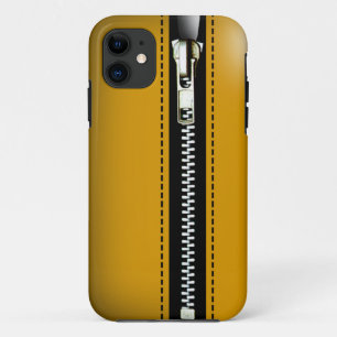 Zip It Up - Trompe L'Oeil geel iPhone 11 Hoesje