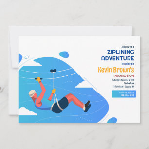 Zip lijn avontuur uitnodiging