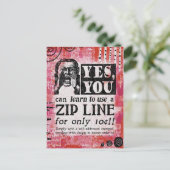 Zip Line - Funny Vintage Ad Briefkaart (Staand voorkant)