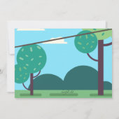 Zip Line Invitation Kaart (Achterkant)