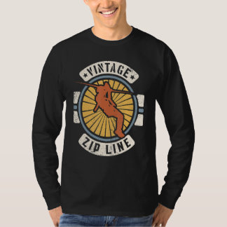 Zip Line Vintage Klassieker Retro 60s 70s Sport T-shirt