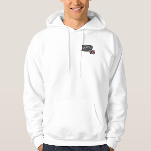Zip omhoog Fleece GnR badge hoodie (Voorkant)