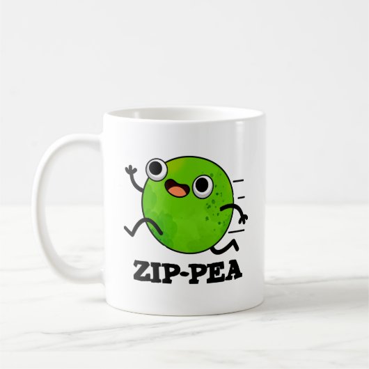 Zip-pea Funny Zippy Pea Pun Koffiemok (Links)