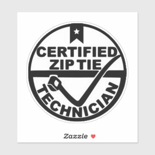 Zip-Stropdas technicus Sticker (Vel)