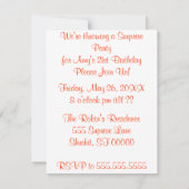 ZIP votre invitation de réception surprise de lèvr (Dos)