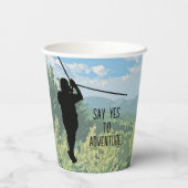 Zipline Avontuur Ontwerp Papieren Bekers (Achterkant)
