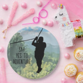 Zipline Avontuur Ontwerp Papieren Bordje (Feest)