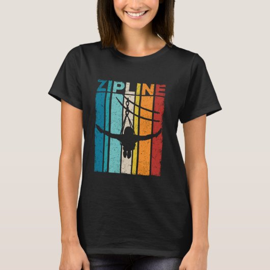 Zipline enthousiasteling Ziplining T-shirt (Voorkant)