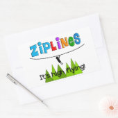 ZipLine Liefhebbers Geschenken Rechthoekige Sticker (Envelop)
