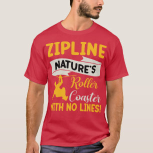zipline naturen roller onderzetter zonder lijnen T T-shirt