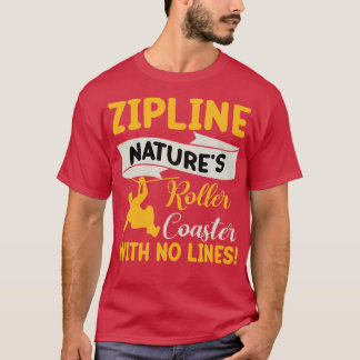 zipline naturen roller onderzetter zonder lijnen T T-shirt