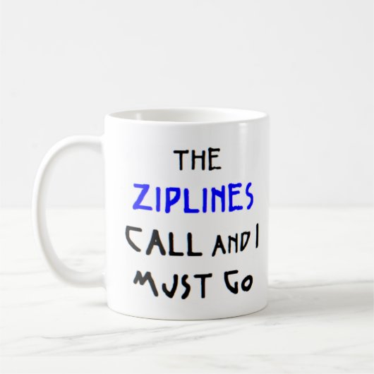 ziplines appellent tasse de café (Gauche)