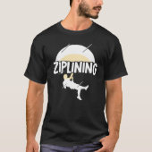 Ziplining Zipline Gezegden Hobby Sports T-shirt (Voorkant)
