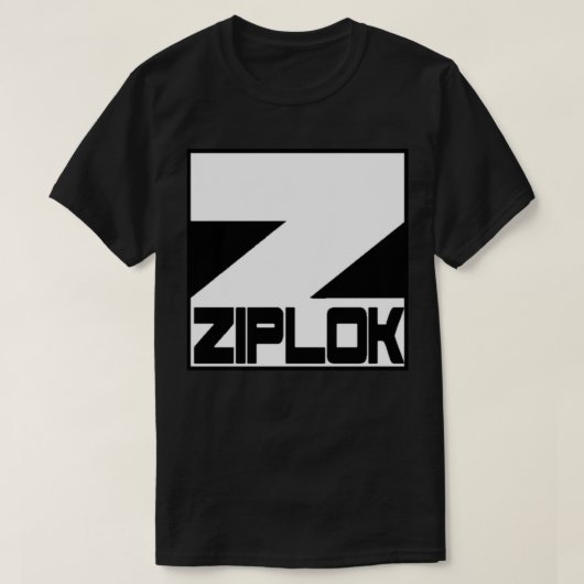 Ziplok - logo blanc - T-shirt noir (Design devant)