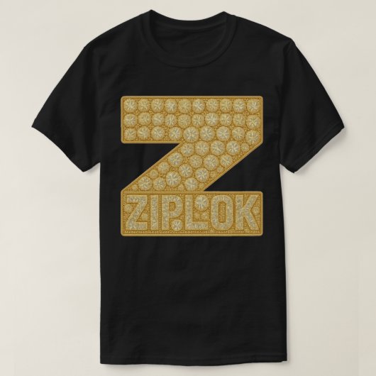 Ziplok - Logo Diamant Doré - T-Shirt (Design devant)