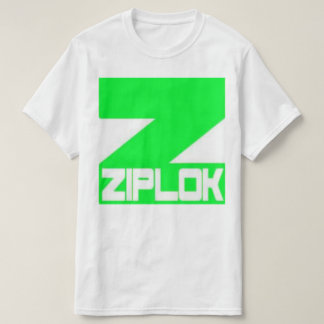 Ziplok - vert au néon - T-shirt blanc