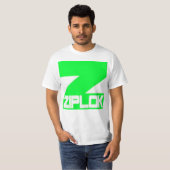 Ziplok - vert au néon - T-shirt blanc (Devant entier)