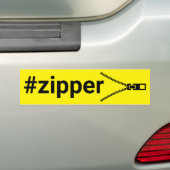 #Zipper Bumpersticker (Op auto)