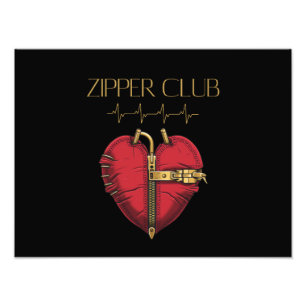 ZIPPER CLUB, harttransplantatie, open hartchirurgi Foto Afdruk
