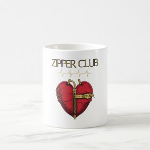 ZIPPER CLUB, harttransplantatie, open hartchirurgi Koffiemok