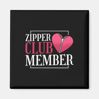 Zipper Club-lid Hart- en vaatziekten bewustzijn ro Magneet