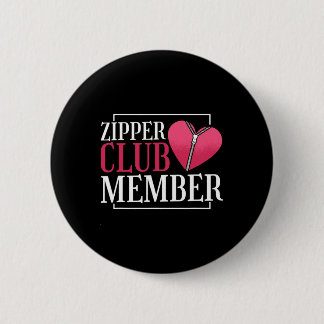 Zipper Club-lid Hart- en vaatziekten bewustzijn ro Ronde Button 5,7 Cm