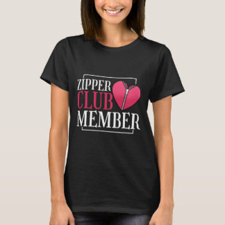 Zipper Club-lid Hart- en vaatziekten bewustzijn ro T-shirt