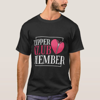 Zipper Club-lid Hart- en vaatziekten bewustzijn ro T-shirt