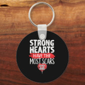 Zipper Club Lid Open Heart Surgery Survivor Sleutelhanger (Voorkant)