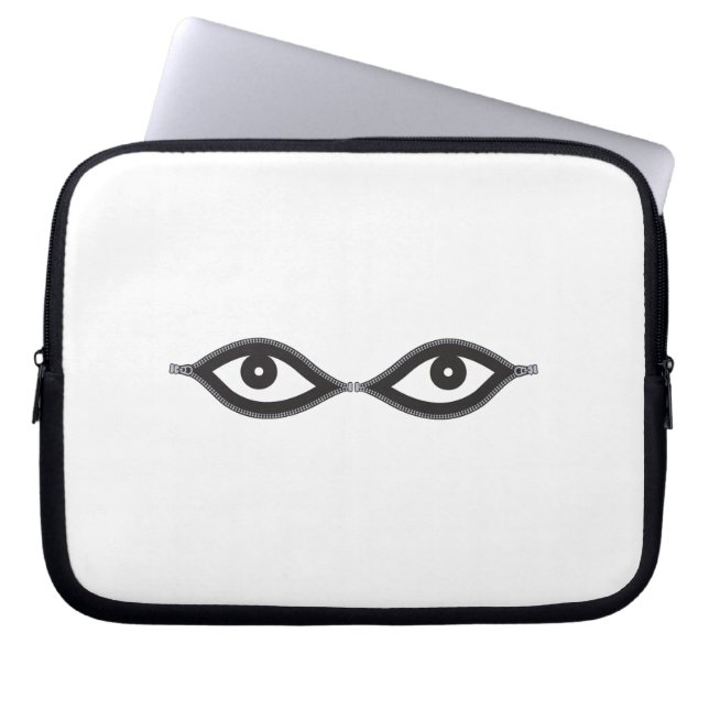 Zipper Eyes Laptop Sleeve (Voorkant)