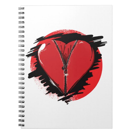 Zipper Heart Notitieboek (Voorkant)