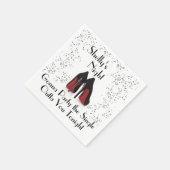 Zipper Heels Bachelorette Party Single Out Napkins Servetten (Hoek)