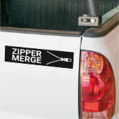 Zipper Merge Bumper Sticker (Sur camion)