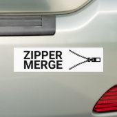 Zipper Merge Bumper Sticker (En voiture)