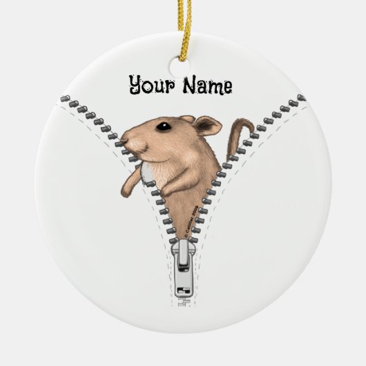 Zipper Mouse Keramisch Ornament (Voorkant)