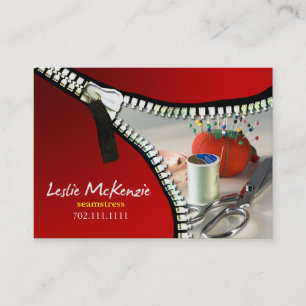 "Zipper" - Naaien, Dressmaker, Seamstress, Tailor Visitekaartje