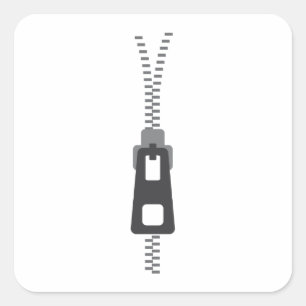 Zipper Vierkante Sticker