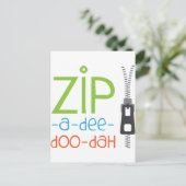 Zipper Zip Briefkaart (Staand voorkant)