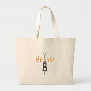 Zipper Zip Grote Tote Bag