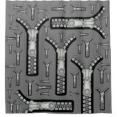 Zippers gris rideau de douche (Devant)