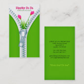 Zippity font le carte de visite de nature de serre (Devant / Derrière)