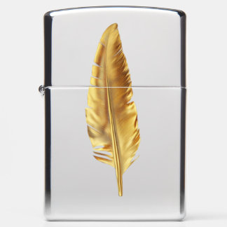 Zippo Aansteker Luxe 3D Gouden Veer Zippo Licht