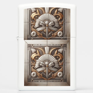 Zippo aansteker met Art Deco AI tegel ontwerp