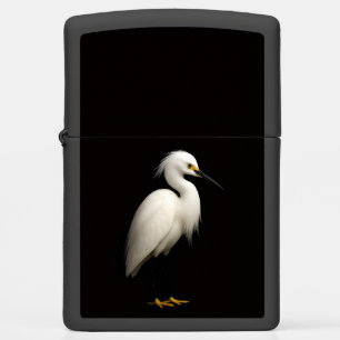 Zippo-aansteker met Elegante Sneeuwreiger