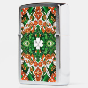 Zippo aansteker met Ierse kleuren Design
