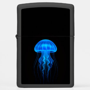 Zippo-aansteker met Neon Blauwe Kwallen