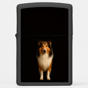 Zippo-aansteker met trouwe Collie-hond